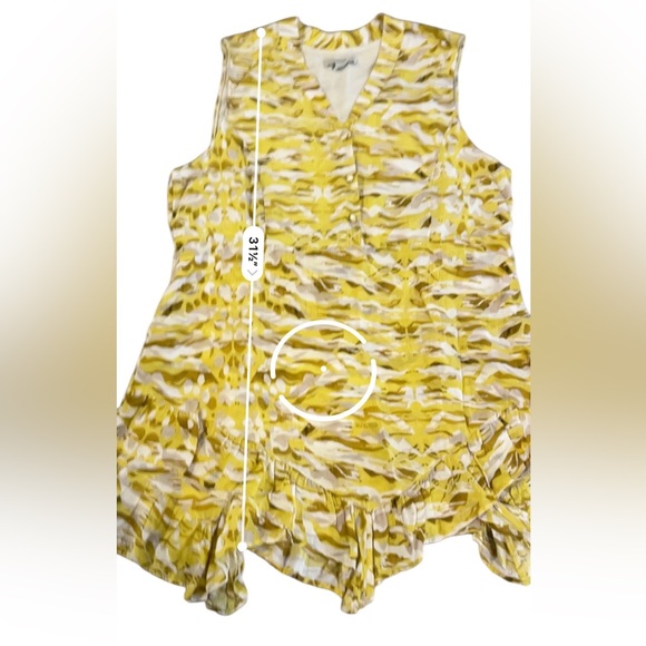 AllSaints Dress Oniyuri Yellow Silk Mini Dress, US 10 - Picture 10 of 12